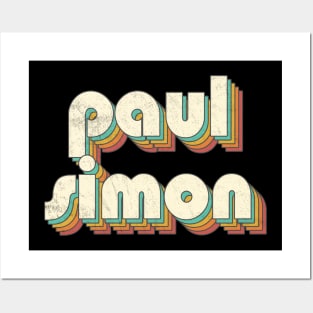 Retro Vintage Rainbow Paul Letters Distressed Style Posters and Art